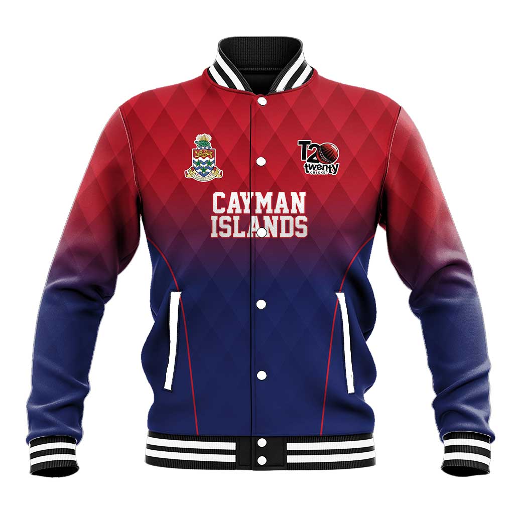 Cayman Islands Cricket Custom Baseball Jacket Classic Coat of Arms Sporty - Wonder Print Shop