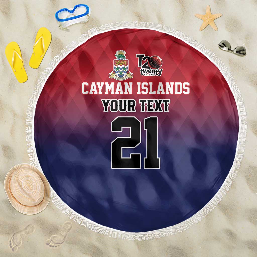 Cayman Islands Cricket Custom Beach Blanket Classic Coat of Arms Sporty - Wonder Print Shop
