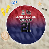 Cayman Islands Cricket Custom Beach Blanket Classic Coat of Arms Sporty - Wonder Print Shop