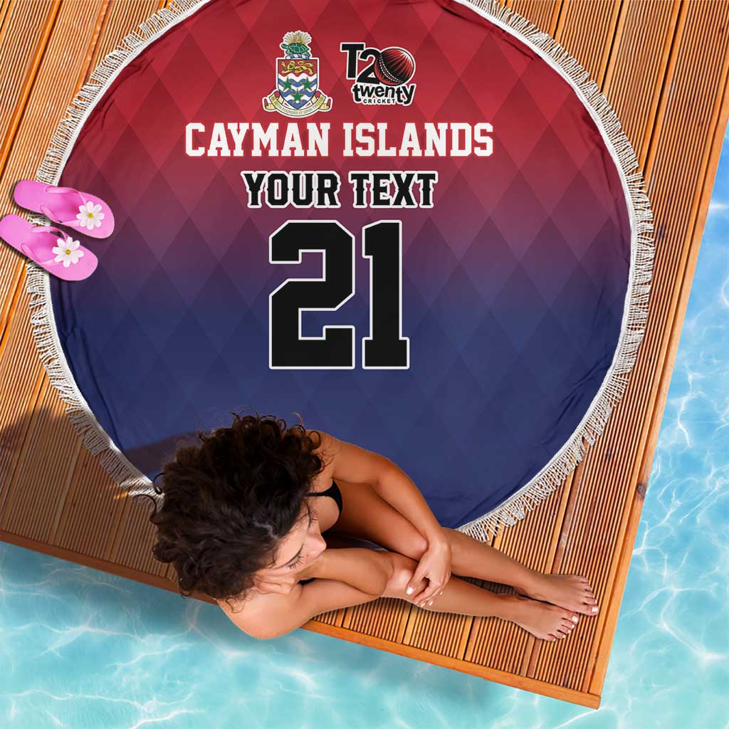Cayman Islands Cricket Custom Beach Blanket Classic Coat of Arms Sporty - Wonder Print Shop