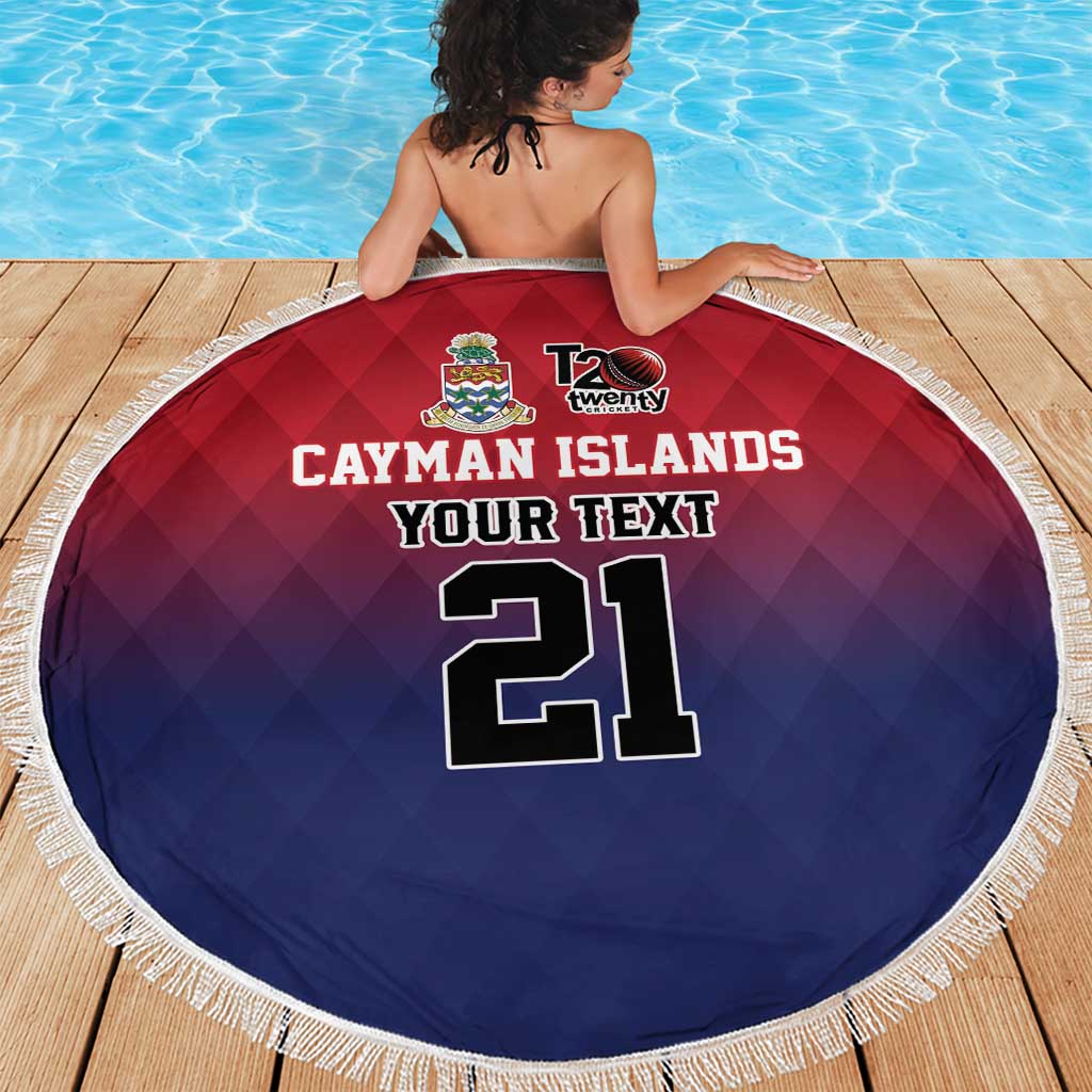 Cayman Islands Cricket Custom Beach Blanket Classic Coat of Arms Sporty - Wonder Print Shop
