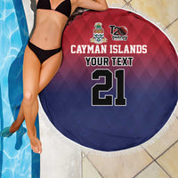 Cayman Islands Cricket Custom Beach Blanket Classic Coat of Arms Sporty - Wonder Print Shop