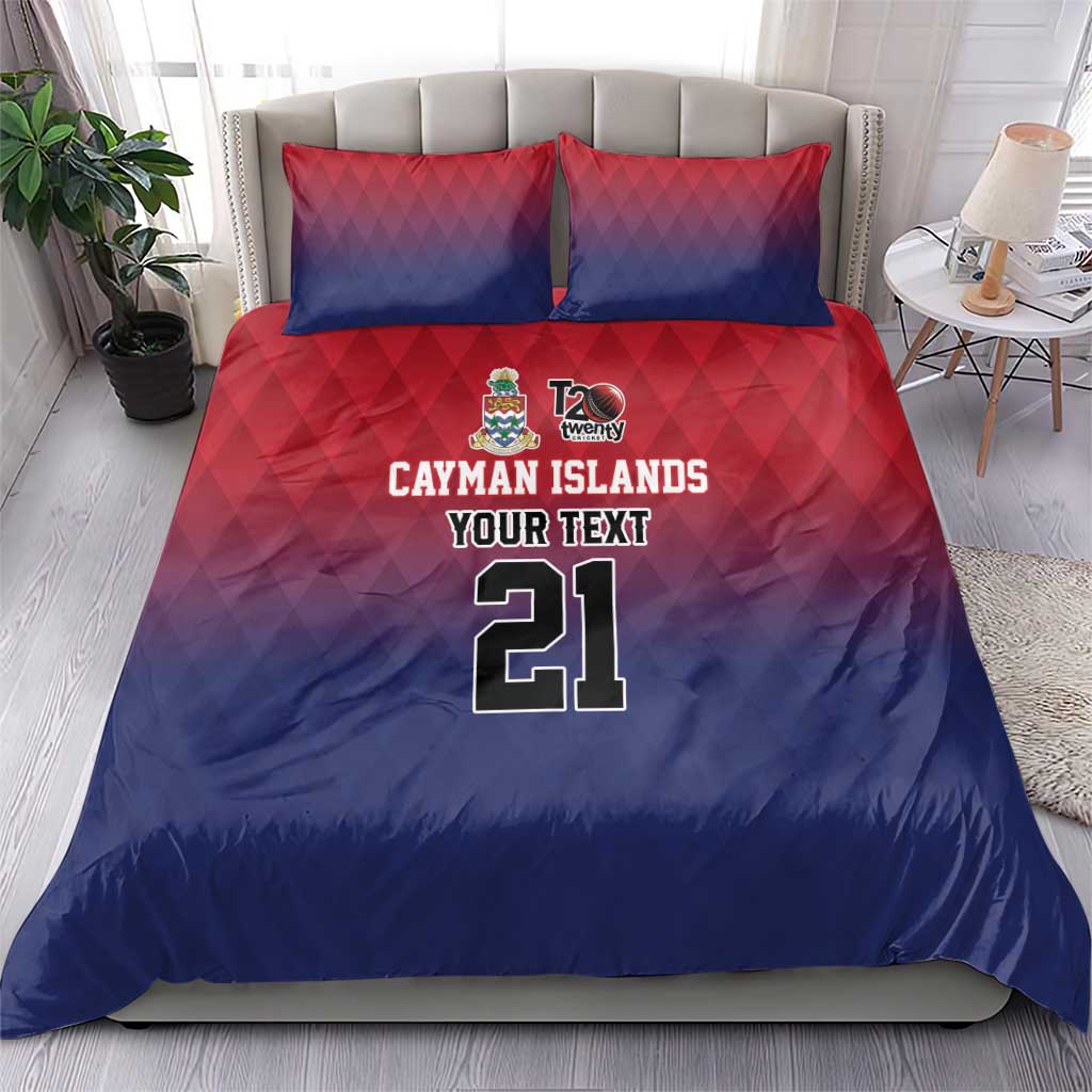 Cayman Islands Cricket Custom Bedding Set Classic Coat of Arms Sporty - Wonder Print Shop