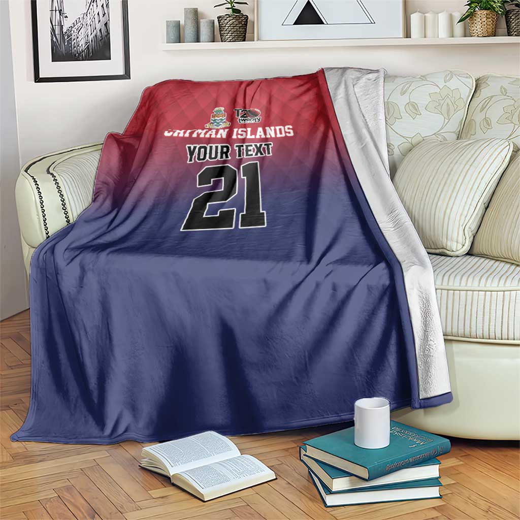 Cayman Islands Cricket Custom Blanket Classic Coat of Arms Sporty - Wonder Print Shop