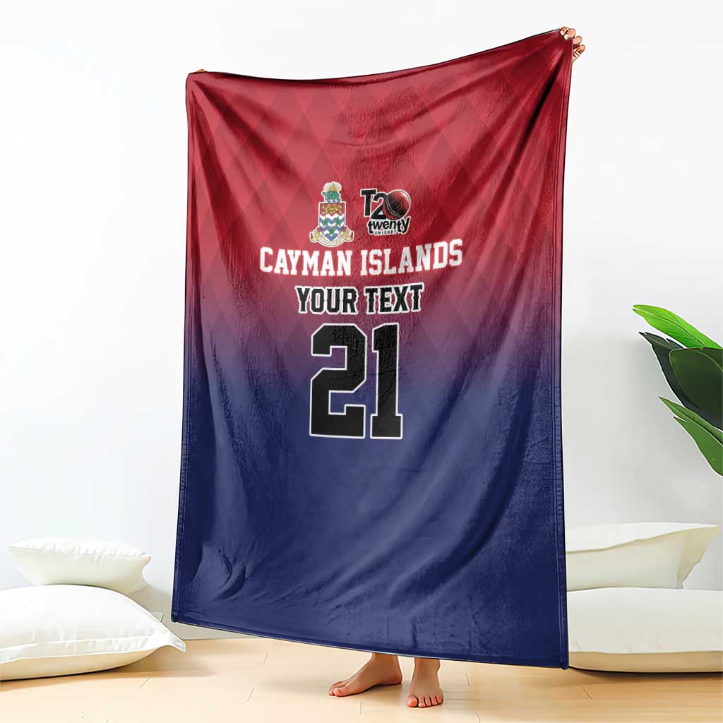Cayman Islands Cricket Custom Blanket Classic Coat of Arms Sporty - Wonder Print Shop