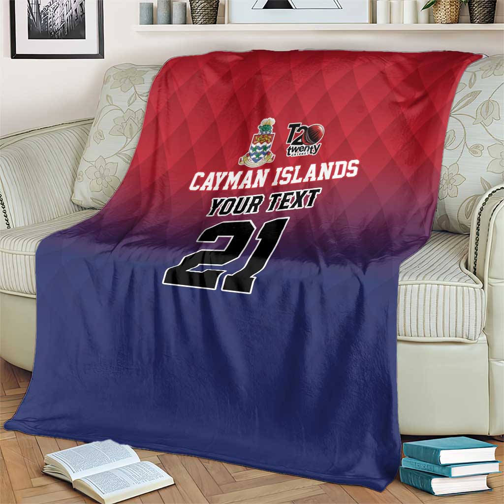 Cayman Islands Cricket Custom Blanket Classic Coat of Arms Sporty - Wonder Print Shop
