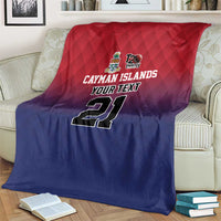 Cayman Islands Cricket Custom Blanket Classic Coat of Arms Sporty - Wonder Print Shop