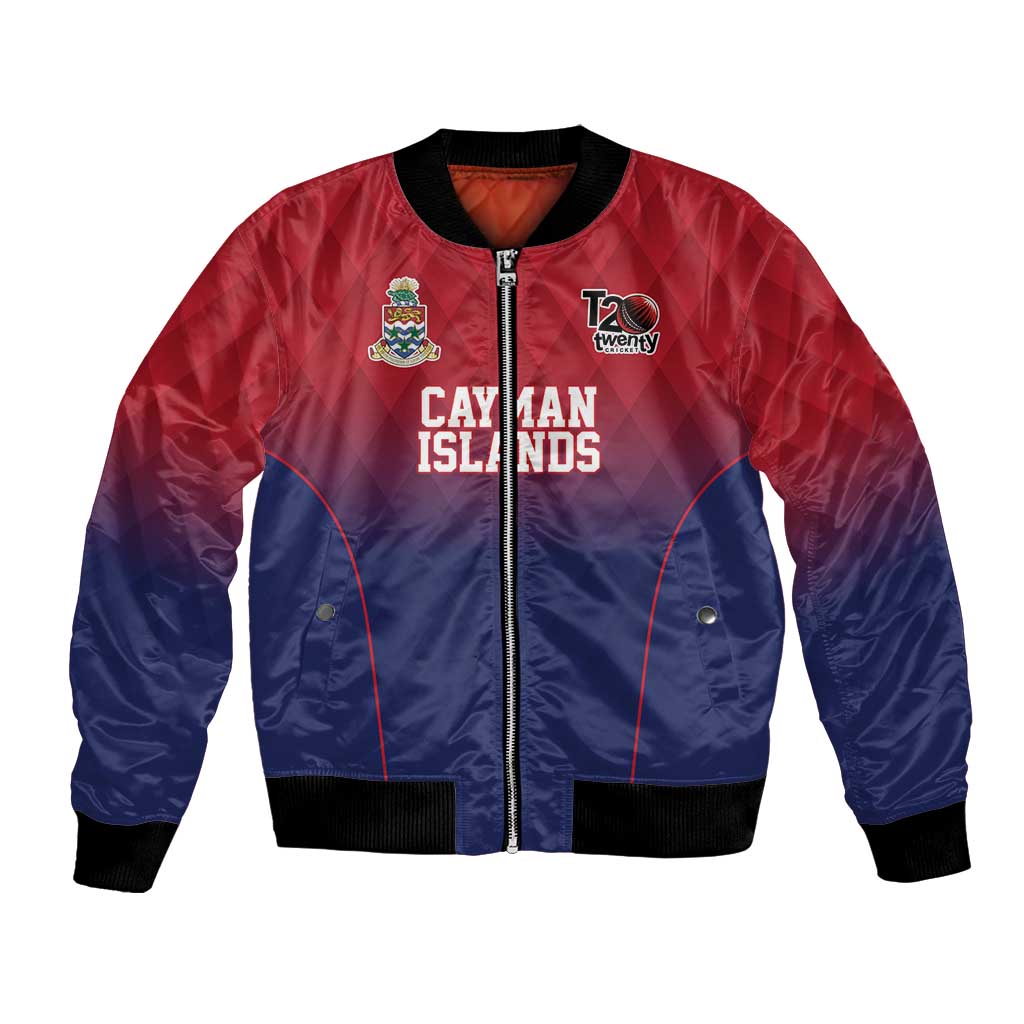 Cayman Islands Cricket Custom Bomber Jacket Classic Coat of Arms Sporty - Wonder Print Shop