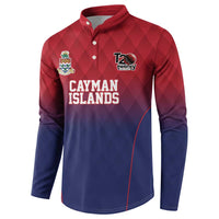 Cayman Islands Cricket Custom Button Sweatshirt Classic Coat of Arms Sporty - Wonder Print Shop