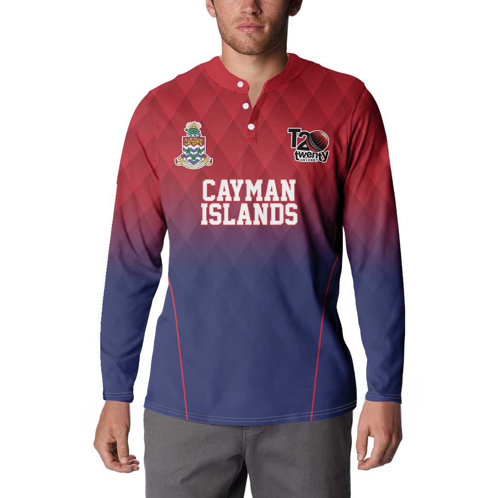 Cayman Islands Cricket Custom Button Sweatshirt Classic Coat of Arms Sporty - Wonder Print Shop