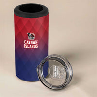 Cayman Islands Cricket Custom 4 in 1 Can Cooler Tumbler Classic Coat of Arms Sporty - Wonder Print Shop