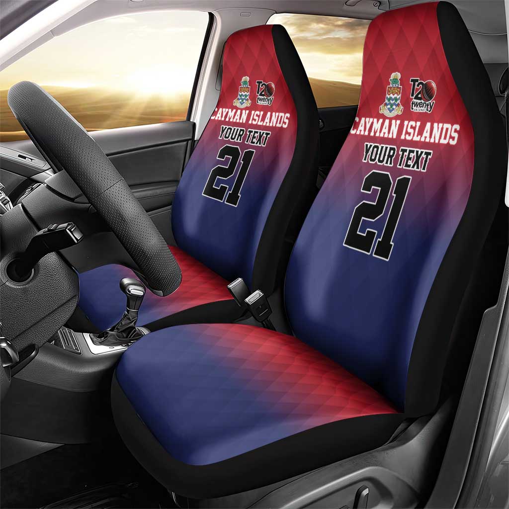 Cayman Islands Cricket Custom Car Seat Cover Classic Coat of Arms Sporty - Wonder Print Shop