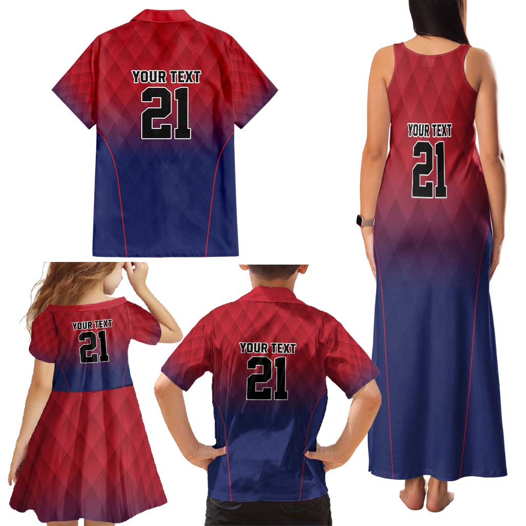Cayman Islands Cricket Custom Family Matching Tank Maxi Dress and Hawaiian Shirt Classic Coat of Arms Sporty - Wonder Print Shop