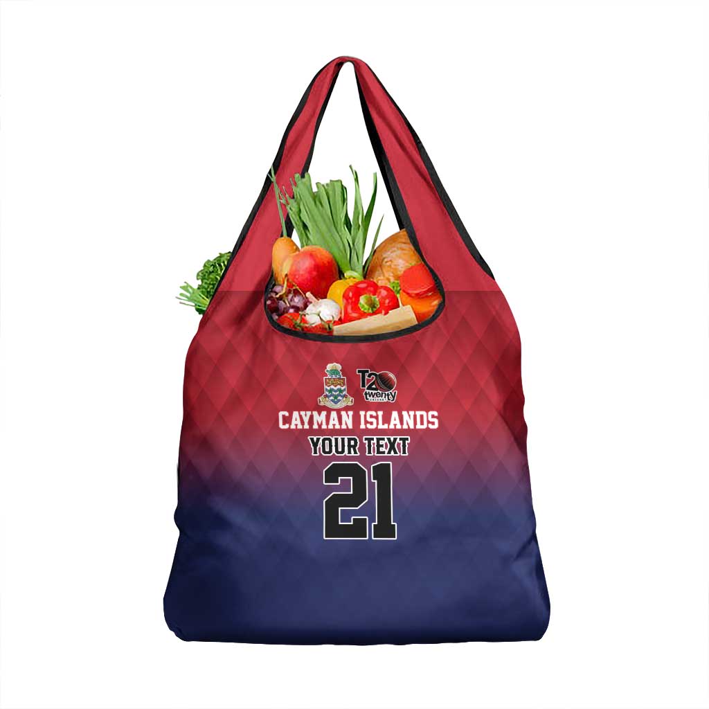 Cayman Islands Cricket Custom Grocery Bag Classic Coat of Arms Sporty - Wonder Print Shop