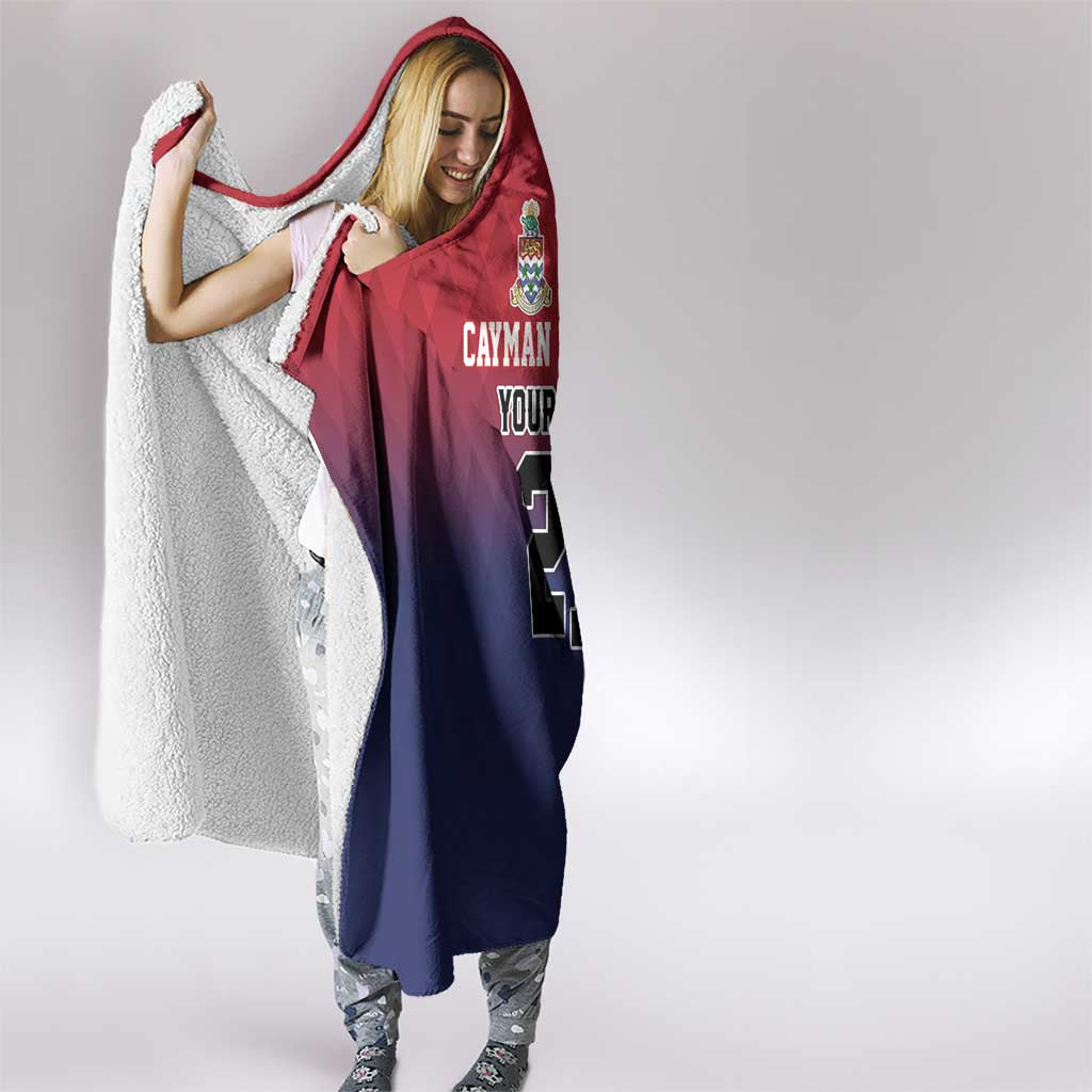 Cayman Islands Cricket Custom Hooded Blanket Classic Coat of Arms Sporty - Wonder Print Shop