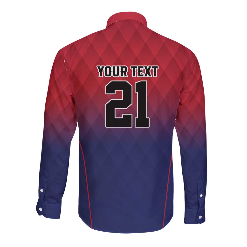 Cayman Islands Cricket Custom Long Sleeve Button Shirt Classic Coat of Arms Sporty - Wonder Print Shop