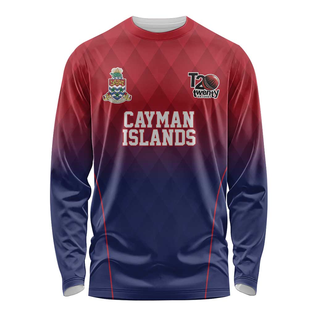 Cayman Islands Cricket Custom Long Sleeve Shirt Classic Coat of Arms Sporty - Wonder Print Shop