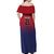 Cayman Islands Cricket Custom Off Shoulder Maxi Dress Classic Coat of Arms Sporty - Wonder Print Shop