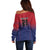 Cayman Islands Cricket Custom Off Shoulder Sweater Classic Coat of Arms Sporty - Wonder Print Shop