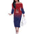 Cayman Islands Cricket Custom Off The Shoulder Long Sleeve Dress Classic Coat of Arms Sporty - Wonder Print Shop