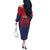 Cayman Islands Cricket Custom Off The Shoulder Long Sleeve Dress Classic Coat of Arms Sporty - Wonder Print Shop