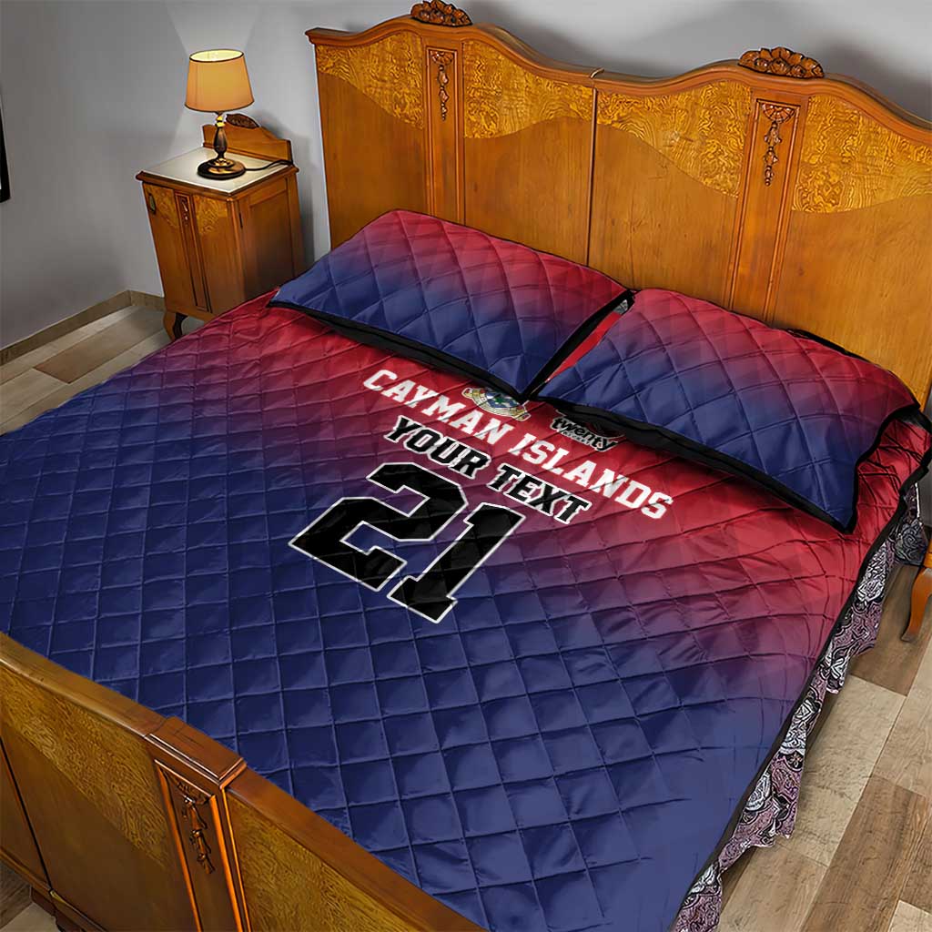 Cayman Islands Cricket Custom Quilt Bed Set Classic Coat of Arms Sporty - Wonder Print Shop