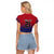 Cayman Islands Cricket Custom Raglan Cropped T Shirt Classic Coat of Arms Sporty - Wonder Print Shop
