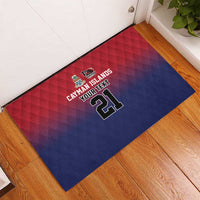 Cayman Islands Cricket Custom Rubber Doormat Classic Coat of Arms Sporty - Wonder Print Shop