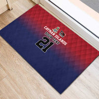 Cayman Islands Cricket Custom Rubber Doormat Classic Coat of Arms Sporty - Wonder Print Shop