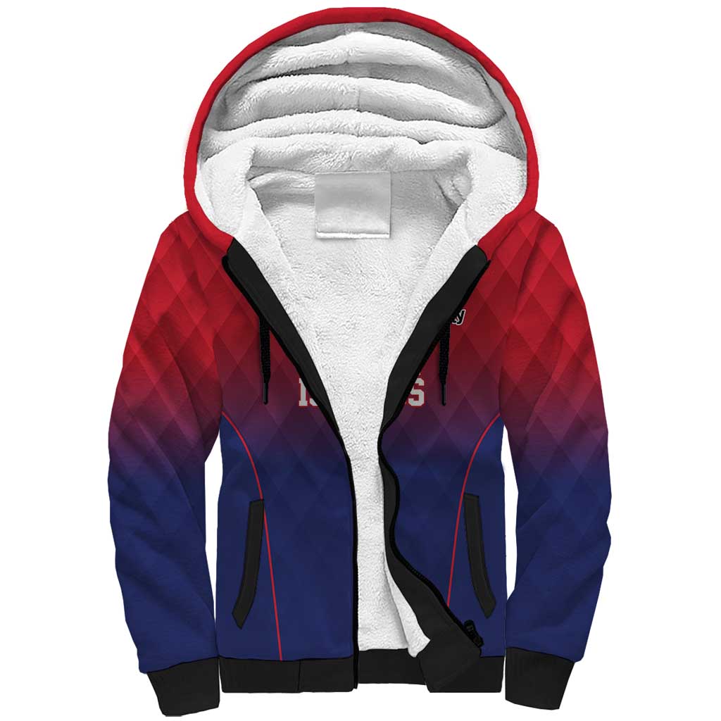 Cayman Islands Cricket Custom Sherpa Hoodie Classic Coat of Arms Sporty - Wonder Print Shop