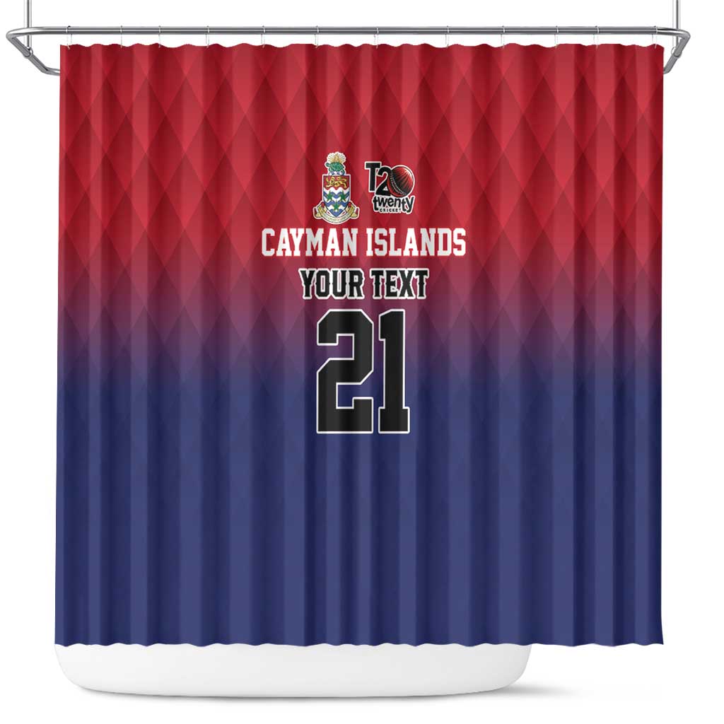 Cayman Islands Cricket Custom Shower Curtain Classic Coat of Arms Sporty - Wonder Print Shop