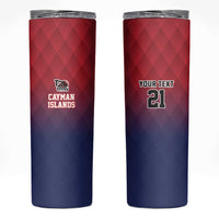 Cayman Islands Cricket Custom Skinny Tumbler Classic Coat of Arms Sporty - Wonder Print Shop