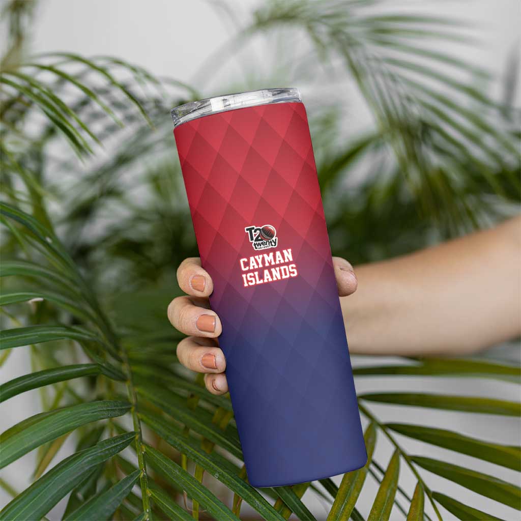 Cayman Islands Cricket Custom Skinny Tumbler Classic Coat of Arms Sporty - Wonder Print Shop