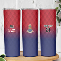 Cayman Islands Cricket Custom Skinny Tumbler Classic Coat of Arms Sporty - Wonder Print Shop