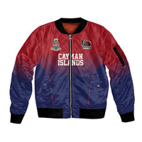 Cayman Islands Cricket Custom Sleeve Zip Bomber Jacket Classic Coat of Arms Sporty - Wonder Print Shop