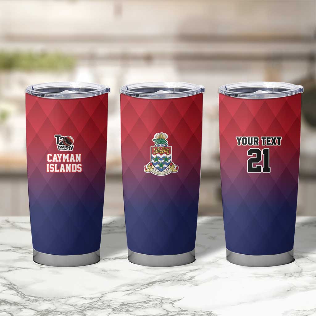 Cayman Islands Cricket Custom Tumbler Cup Classic Coat of Arms Sporty - Wonder Print Shop