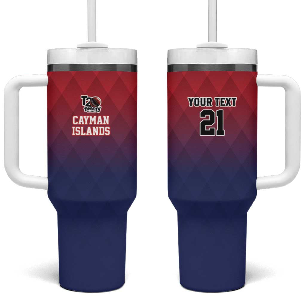 Cayman Islands Cricket Custom Tumbler With Handle Classic Coat of Arms Sporty - Wonder Print Shop