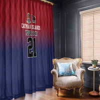 Cayman Islands Cricket Custom Window Curtain Classic Coat of Arms Sporty - Wonder Print Shop