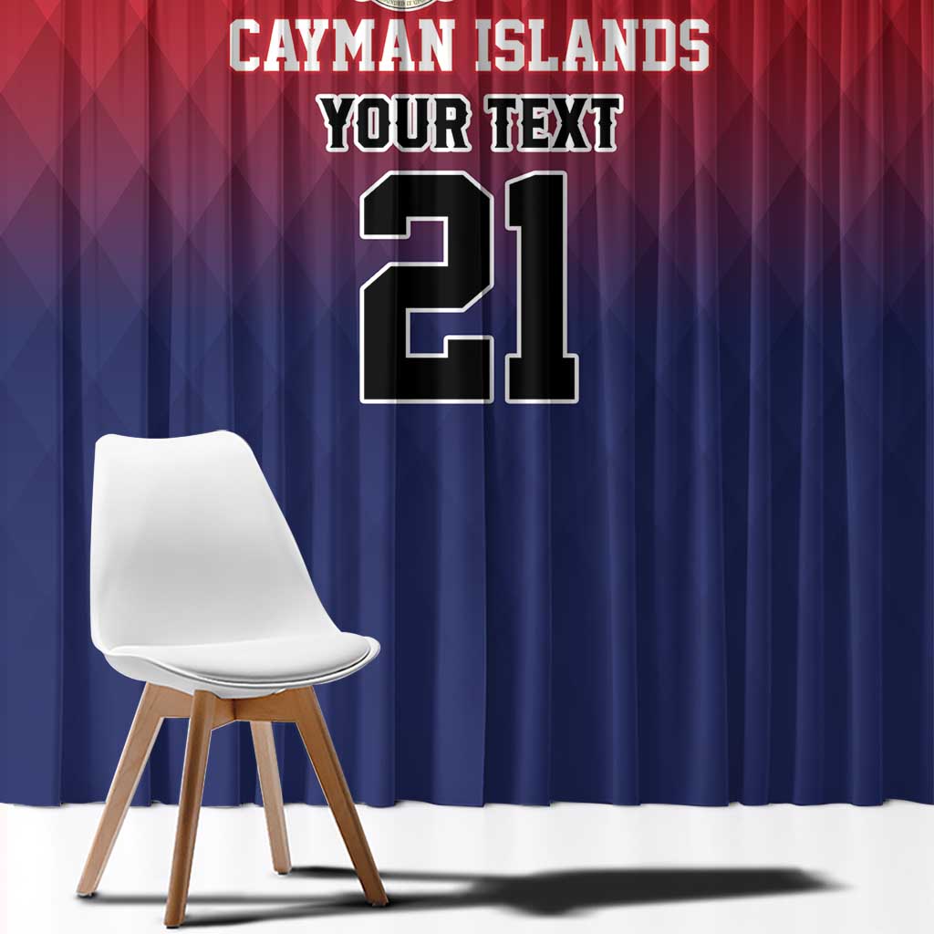 Cayman Islands Cricket Custom Window Curtain Classic Coat of Arms Sporty - Wonder Print Shop