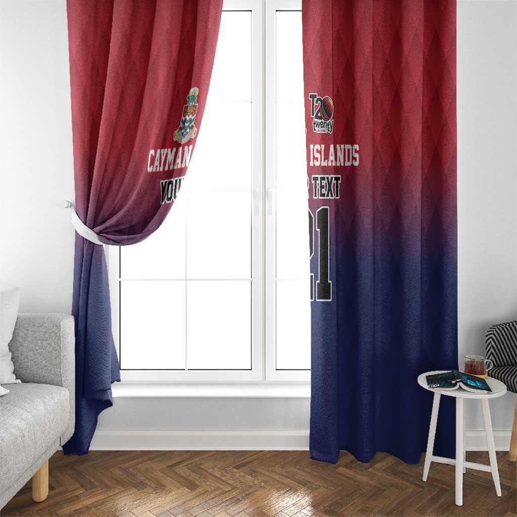 Cayman Islands Cricket Custom Window Curtain Classic Coat of Arms Sporty - Wonder Print Shop