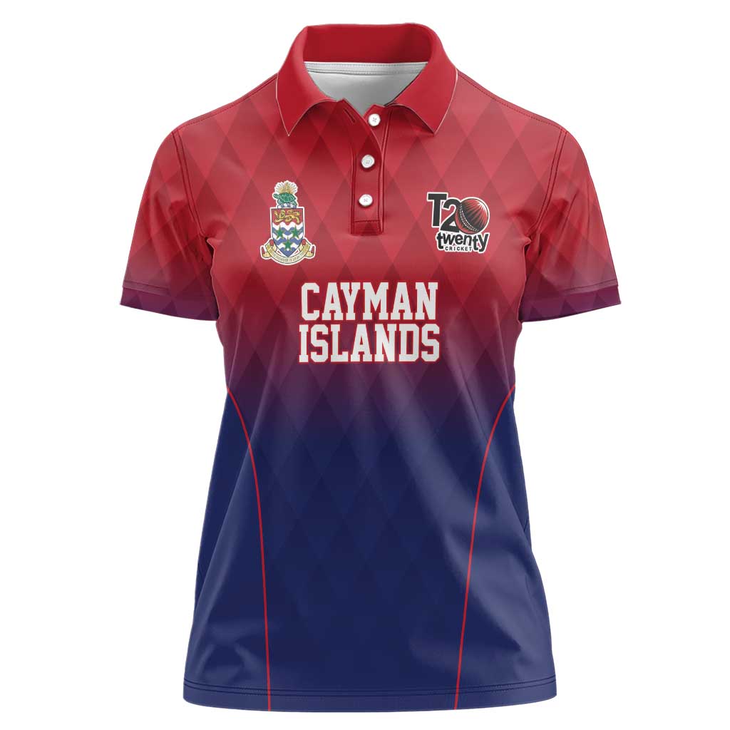 Cayman Islands Cricket Custom Women Polo Shirt Classic Coat of Arms Sporty - Wonder Print Shop