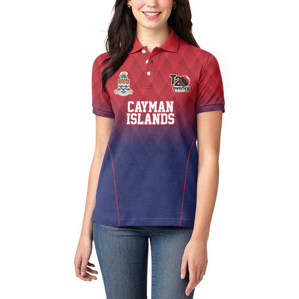 Cayman Islands Cricket Custom Women Polo Shirt Classic Coat of Arms Sporty - Wonder Print Shop