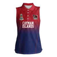 Cayman Islands Cricket Custom Women Sleeveless Polo Shirt Classic Coat of Arms Sporty - Wonder Print Shop