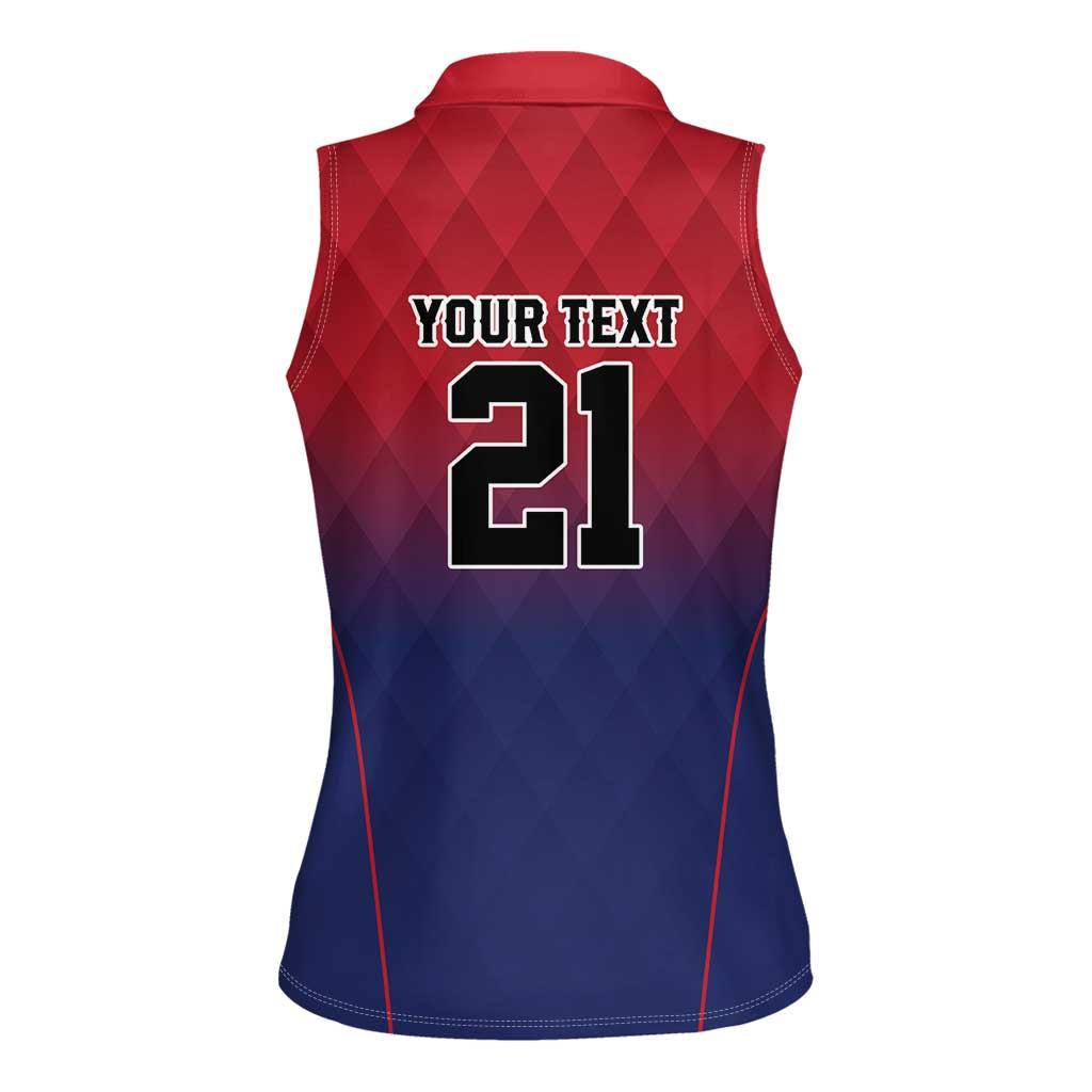 Cayman Islands Cricket Custom Women Sleeveless Polo Shirt Classic Coat of Arms Sporty - Wonder Print Shop