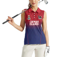 Cayman Islands Cricket Custom Women Sleeveless Polo Shirt Classic Coat of Arms Sporty - Wonder Print Shop