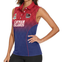Cayman Islands Cricket Custom Women Sleeveless Polo Shirt Classic Coat of Arms Sporty - Wonder Print Shop
