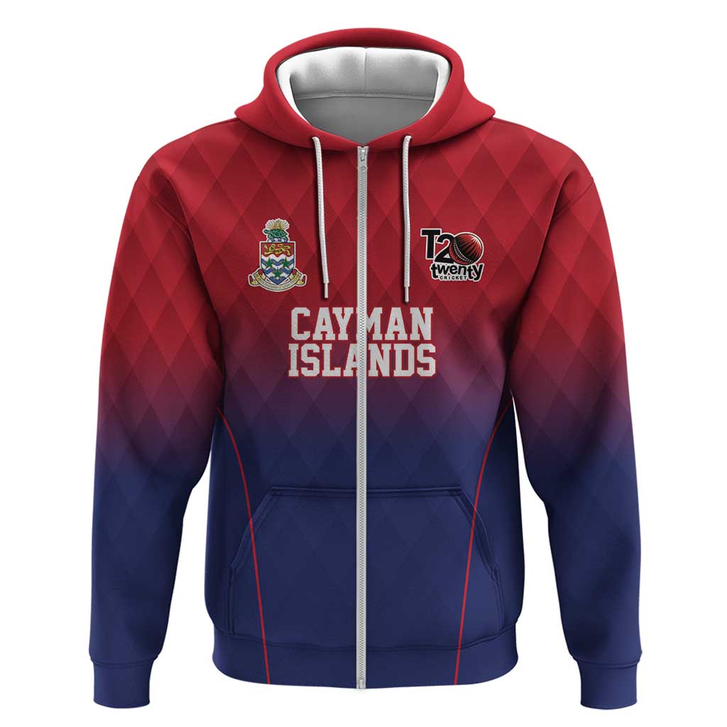 Cayman Islands Cricket Custom Zip Hoodie Classic Coat of Arms Sporty - Wonder Print Shop