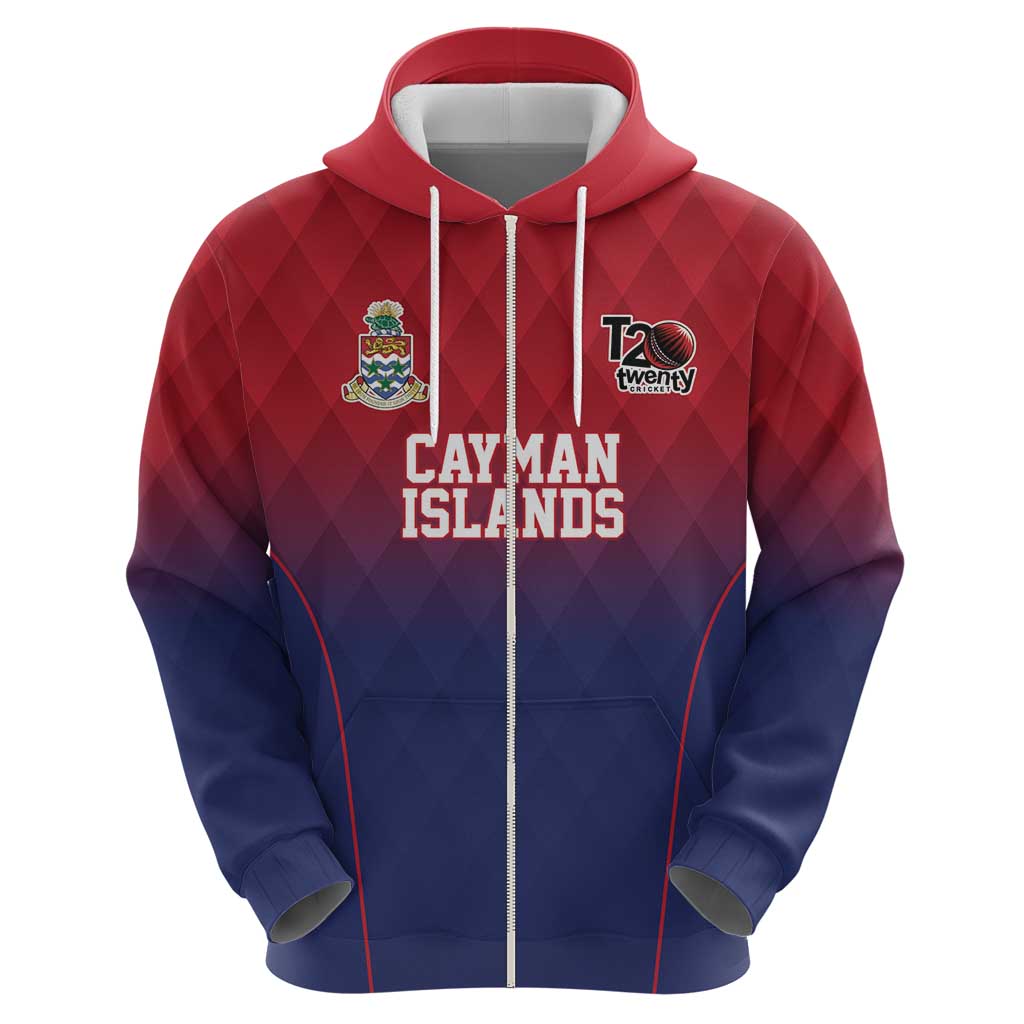 Cayman Islands Cricket Custom Zip Hoodie Classic Coat of Arms Sporty - Wonder Print Shop