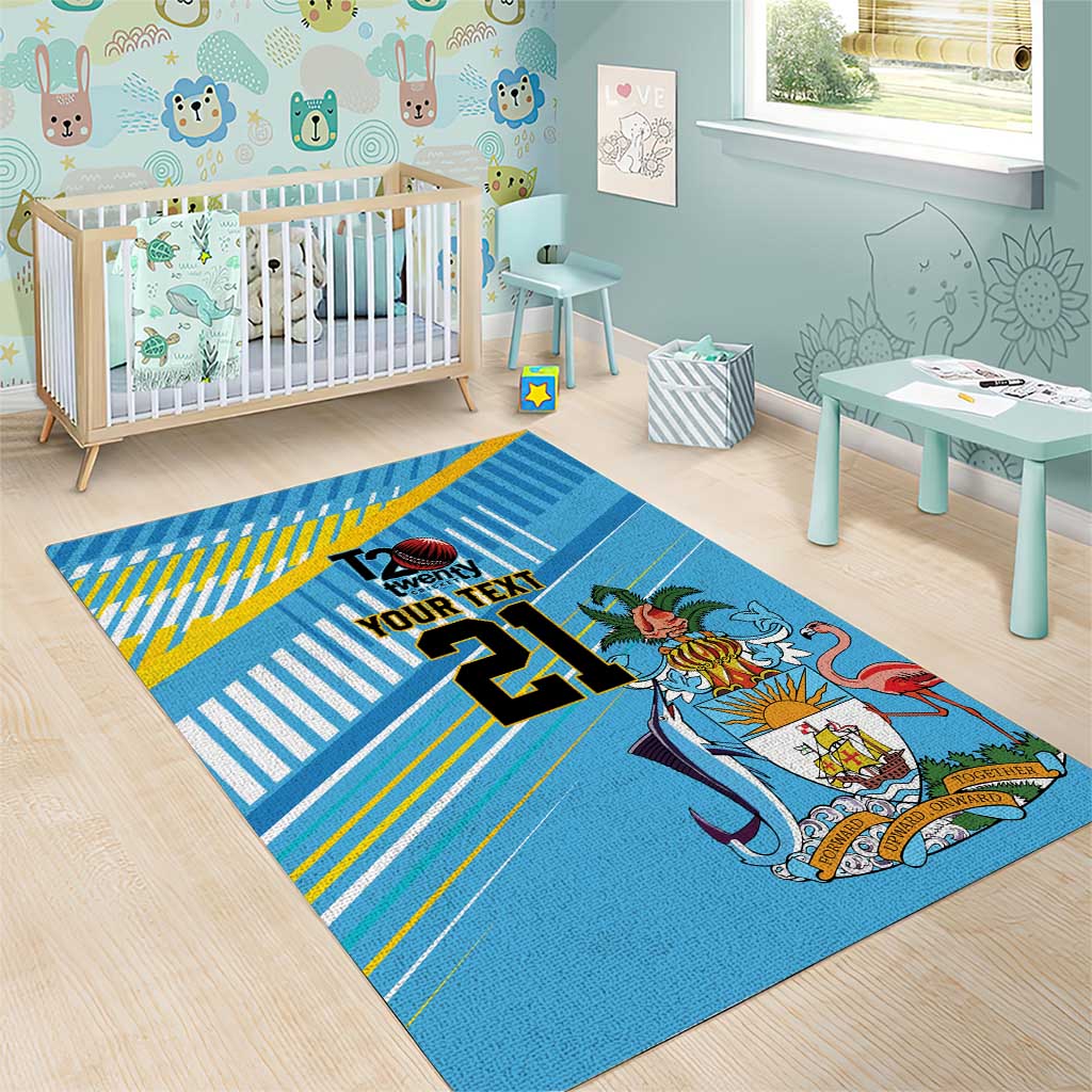 The Bahamas Cricket Custom Area Rug Marlin Flamingo Come On Bahamian - Wonder Print Shop