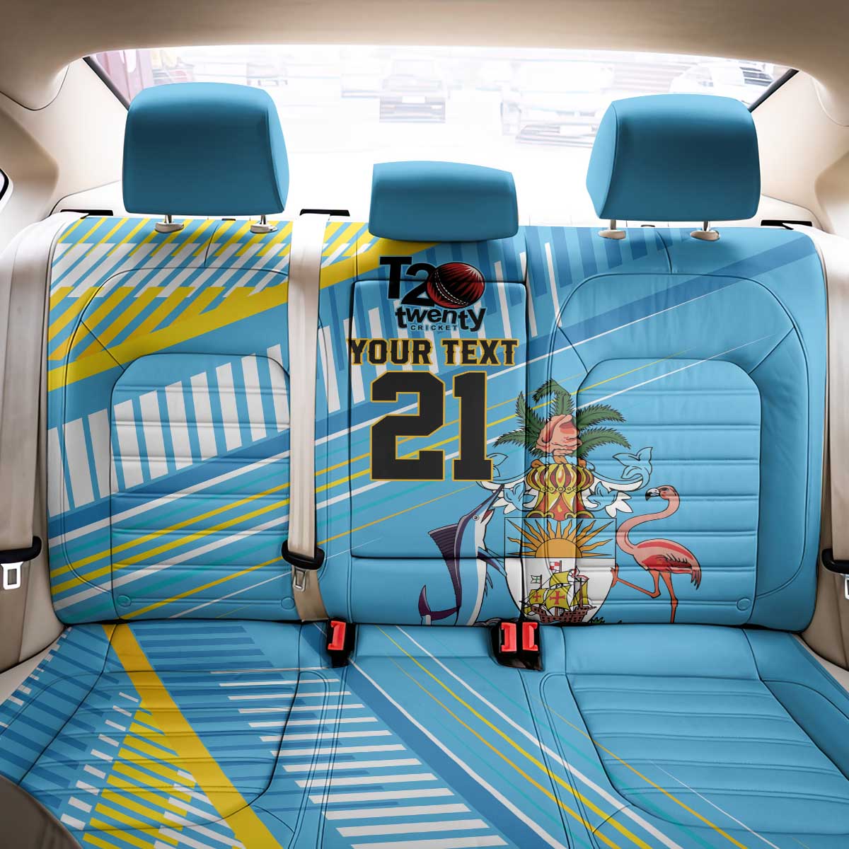 The Bahamas Cricket Custom Back Car Seat Cover Marlin Flamingo Come On Bahamian - Wonder Print Shop
